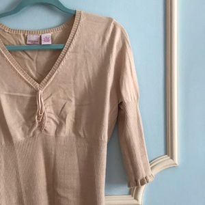Xhileration Cream Tan Sweater